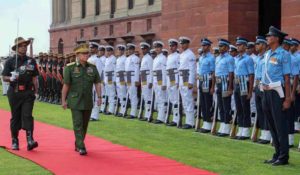 Myanmar-CIC-Min-Aung-Hlaing-Inspects-guard-of-honour-India-PTI
